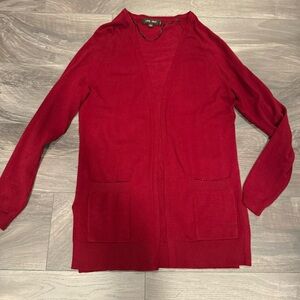 Love Tree Long Length Burgundy Cardigan Sweater Small